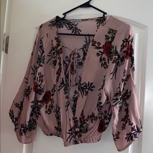 Charlotte Russe pink flower blouse